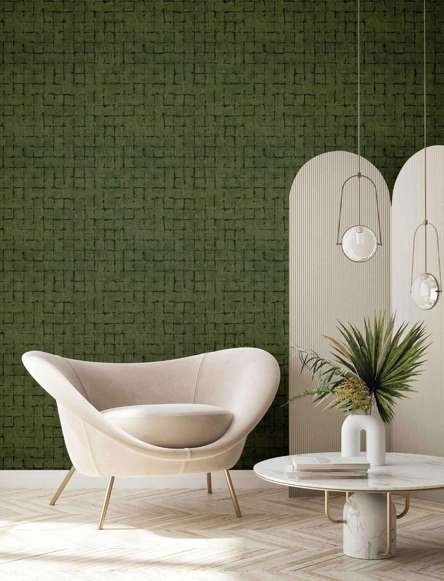 Blocks Olive Checkered Wallpaper - York Wallcoverings - 4157-333455 - York Wallcoverings Wallpaper
