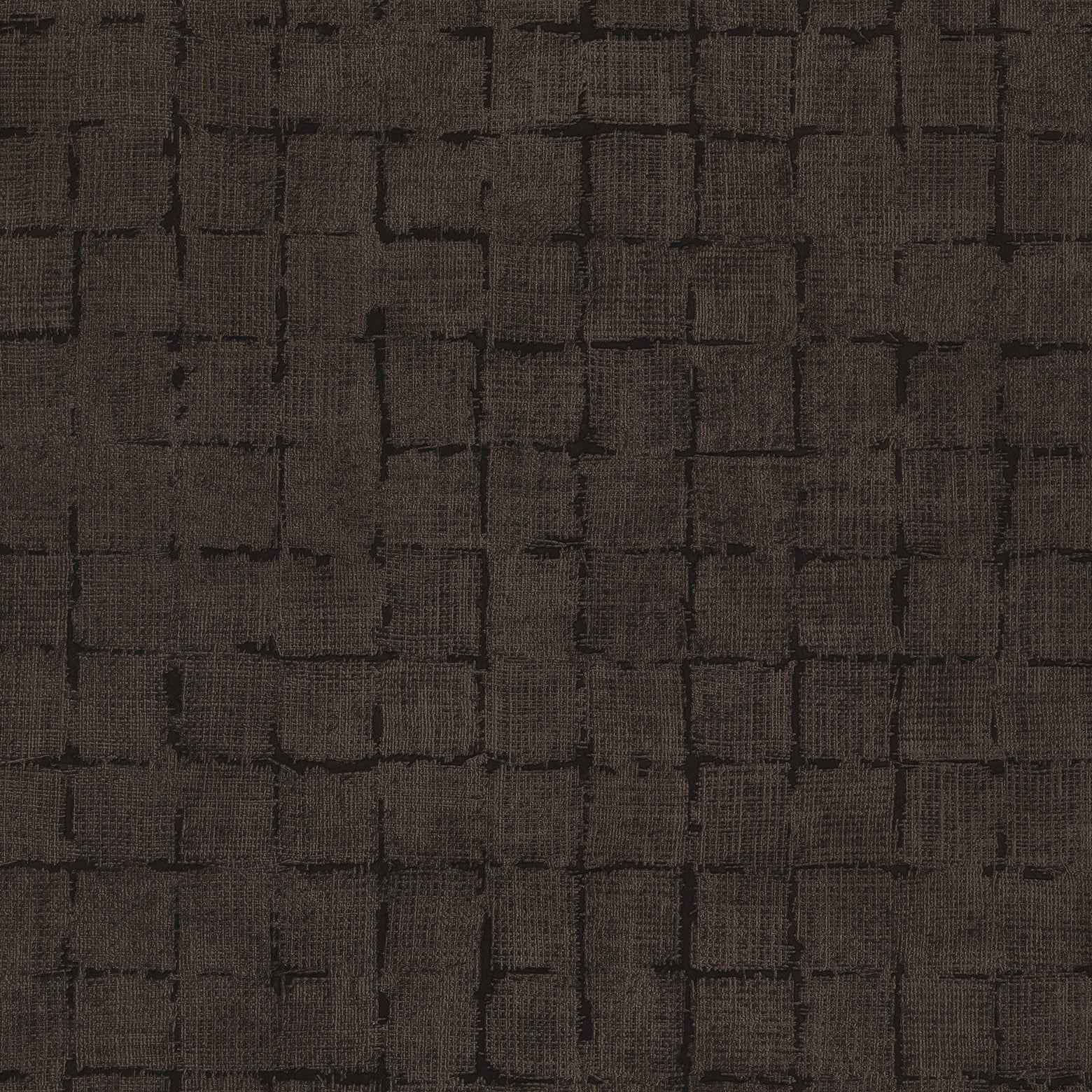 Blocks Chocolate Checkered Wallpaper - York Wallcoverings - 4157-333458