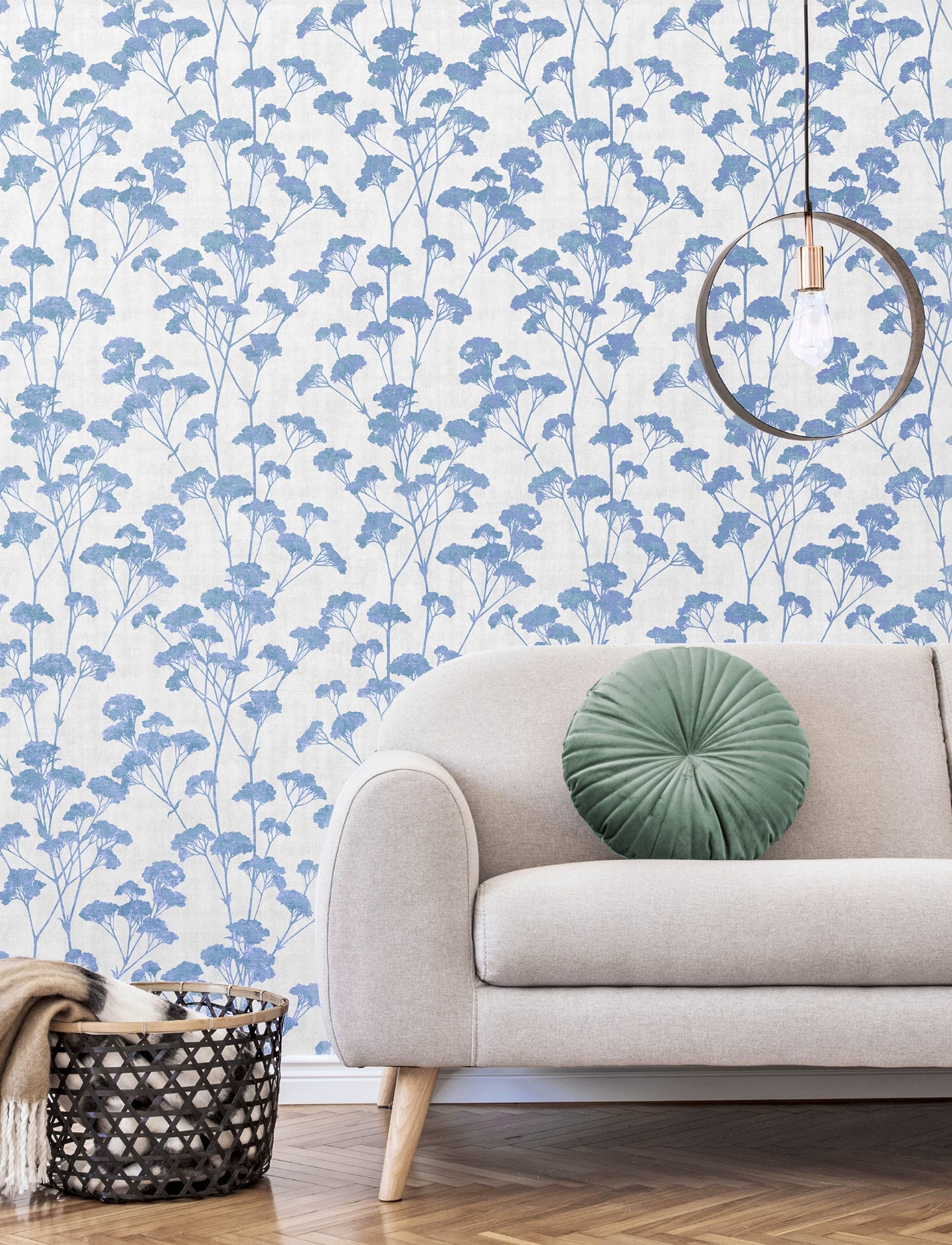 sprig-blue-trail-wallpaper-york-wallcoverings-4157-m1539 - York Wallcoverings Wallpaper