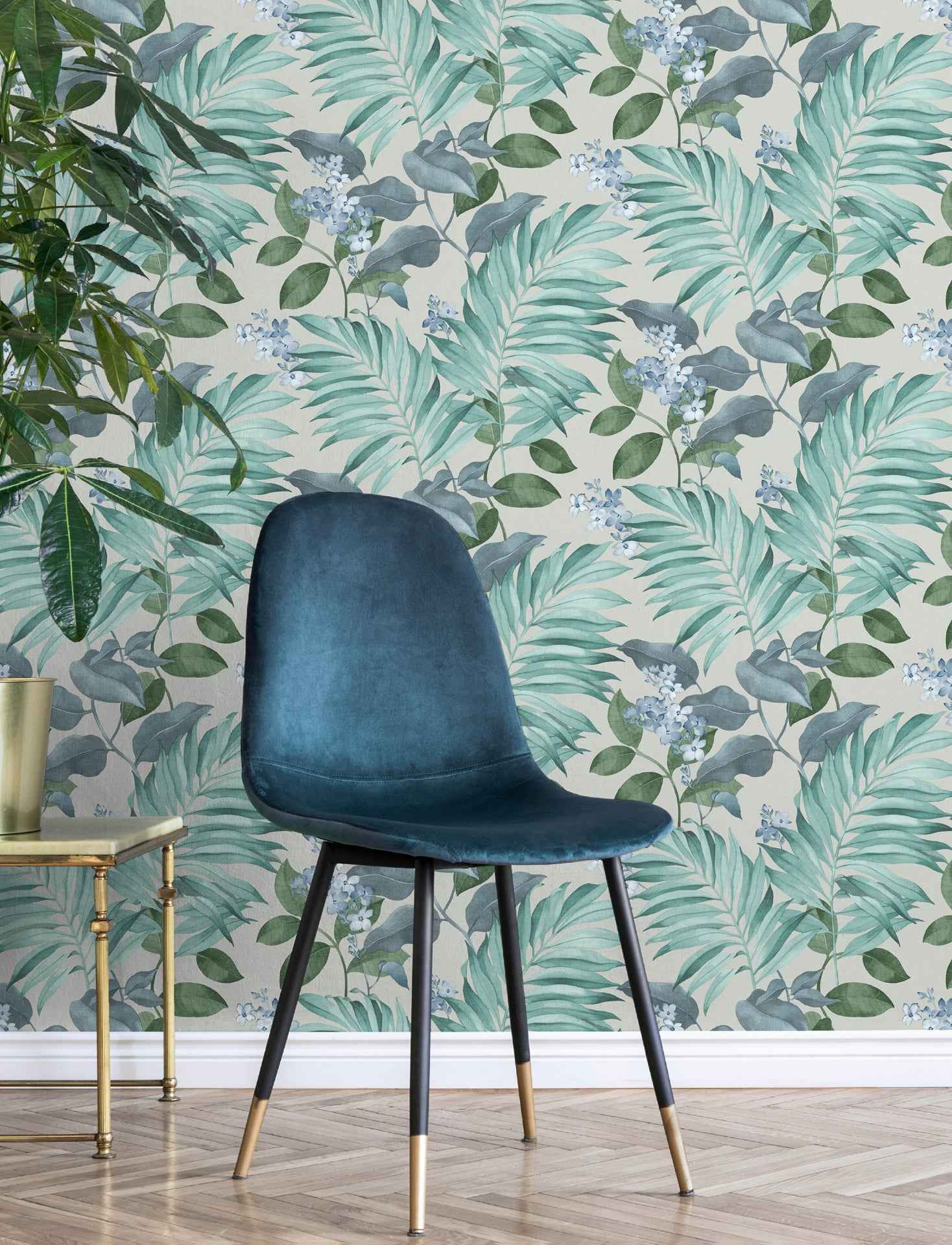 Eden Grey Tropical Wallpaper - York Wallcoverings - 4157-M1651 - York Wallcoverings Wallpaper