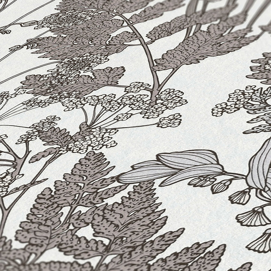 ayla-light-grey-wildflowers-wallpaper-york-wallcoverings-as377521 - York Wallcoverings Wallpaper