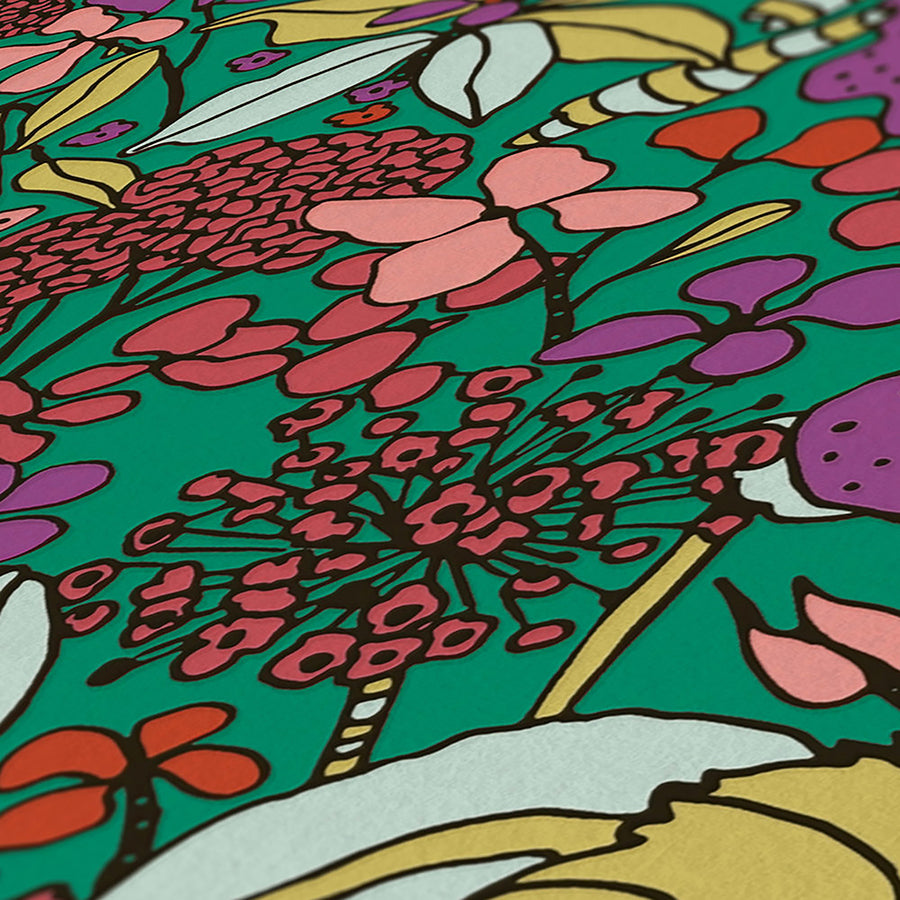 zetta-multicolor-floral-riot-wallpaper-york-wallcoverings-as377561 - York Wallcoverings Wallpaper
