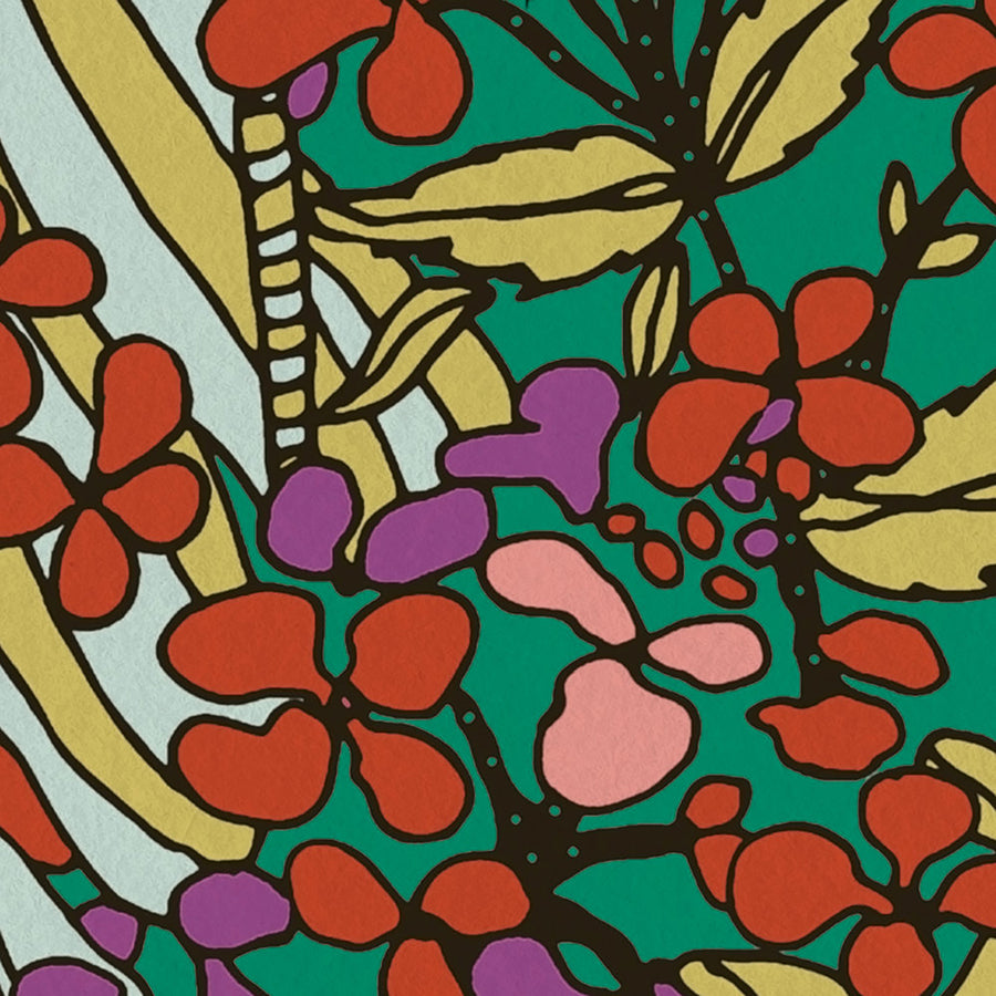 zetta-multicolor-floral-riot-wallpaper-york-wallcoverings-as377561 - York Wallcoverings Wallpaper