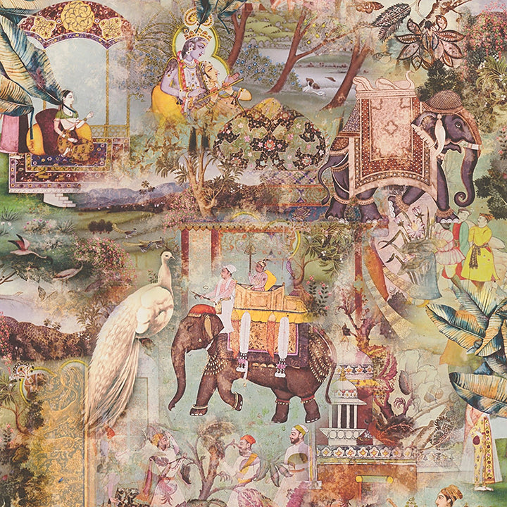 fenmore-olive-indian-safari-wallpaper-york-wallcoverings-as381734 - York Wallcoverings Wallpaper