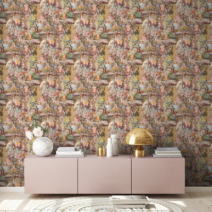 fenmore-olive-indian-safari-wallpaper-york-wallcoverings-as381734 - York Wallcoverings Wallpaper