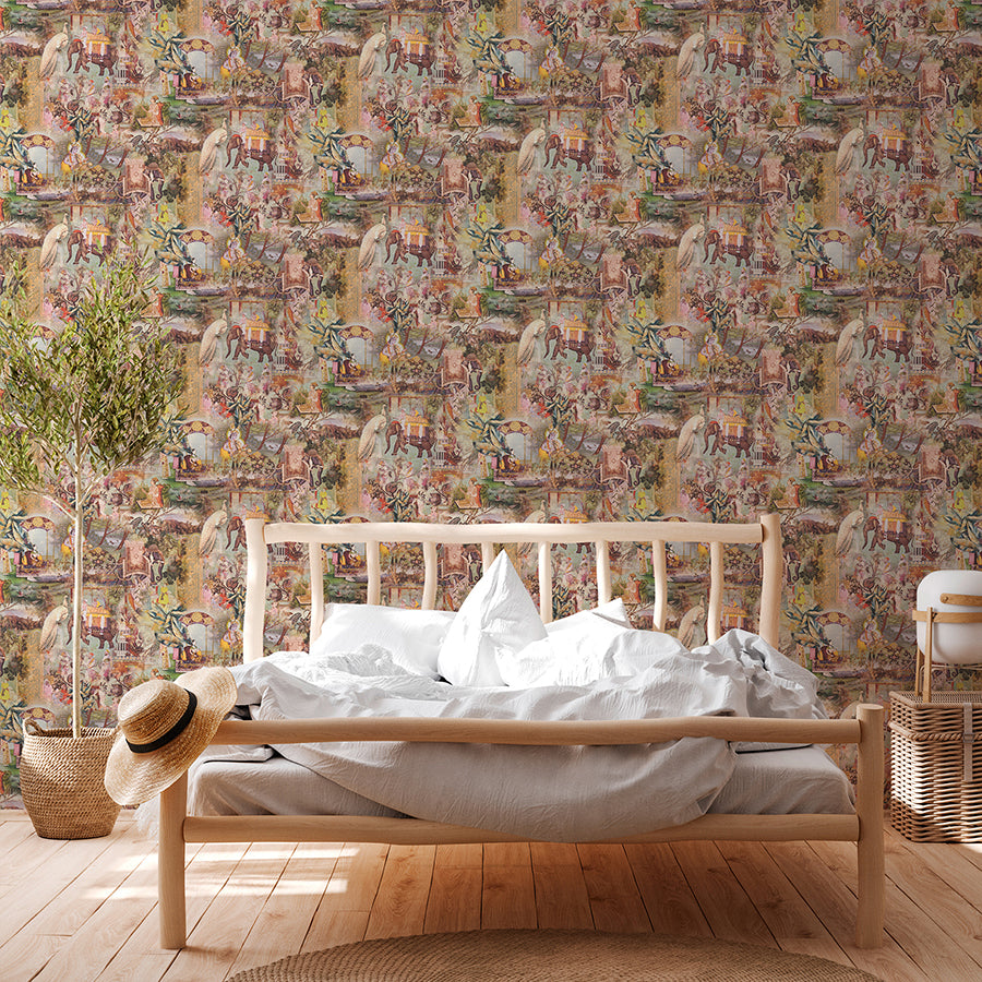 fenmore-olive-indian-safari-wallpaper-york-wallcoverings-as381734 - York Wallcoverings Wallpaper