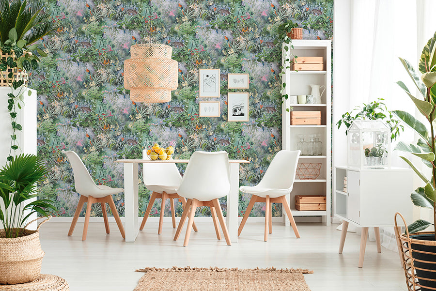 cordian-sky-blue-rainforest-landscape-wallpaper-york-wallcoverings-as381792 - York Wallcoverings Wallpaper