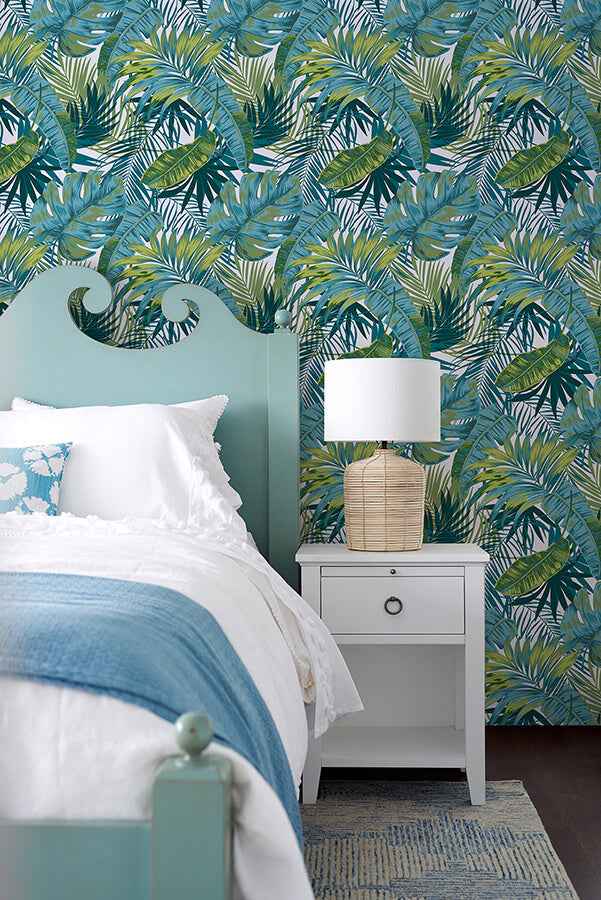 Bangalow Tropical Palm Peel and Stick Wallpaper - York Wallcoverings - MS6135 - York Wallcoverings Wallpaper