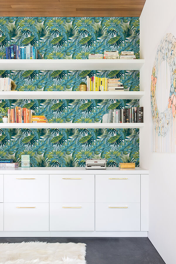 bangalow-tropical-palm-peel-and-stick-wallpaper-york-wallcoverings-ms6135 - York Wallcoverings Wallpaper