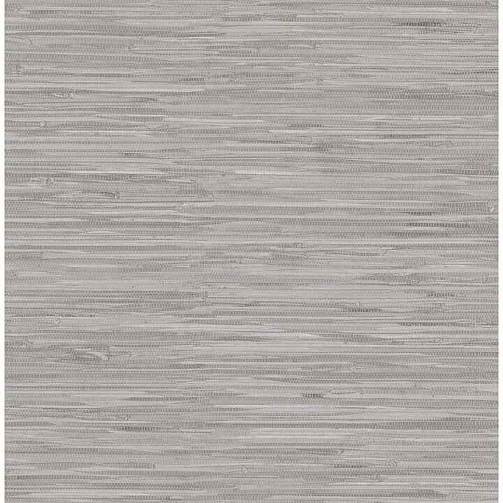 Grey Grassweave Peel and Stick Wallpaper - York Wallcoverings - NUS4994