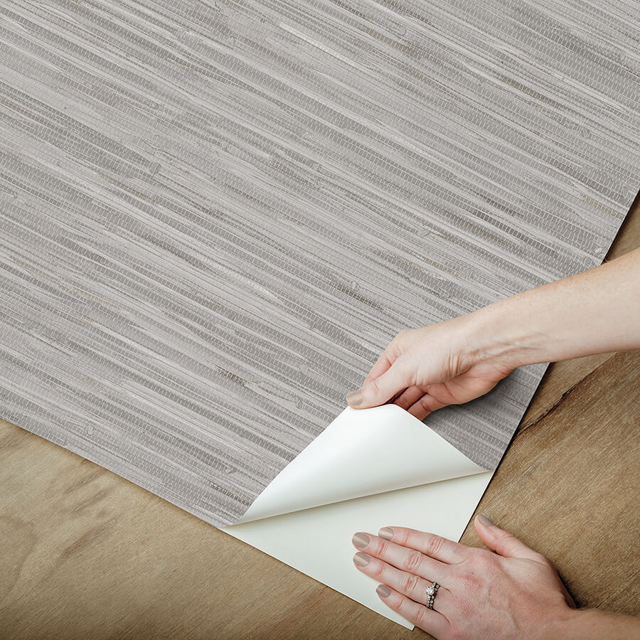 grey-grassweave-peel-and-stick-wallpaper-york-wallcoverings-nus4994 - York Wallcoverings Wallpaper