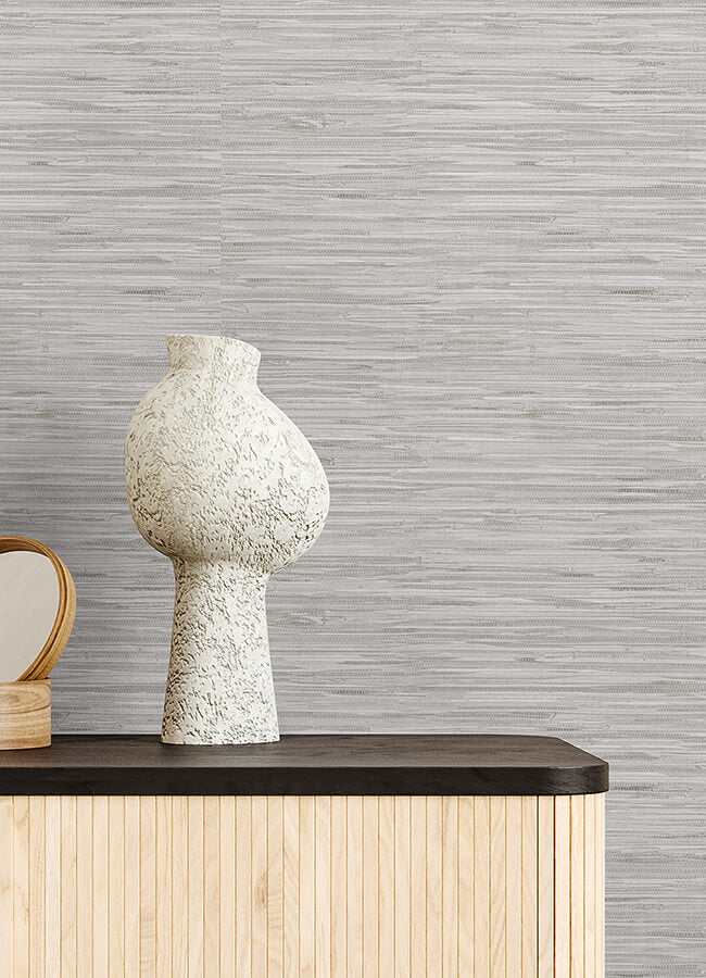 grey-grassweave-peel-and-stick-wallpaper-york-wallcoverings-nus4994 - York Wallcoverings Wallpaper