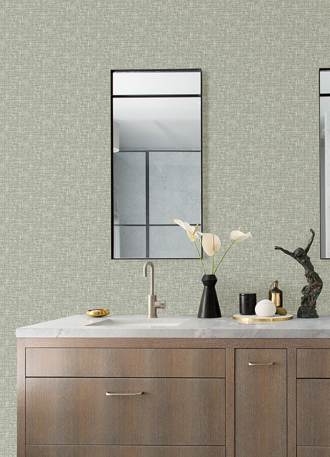 sage-poplin-peel-and-stick-wallpaper-york-wallcoverings-nus5000 - York Wallcoverings Wallpaper