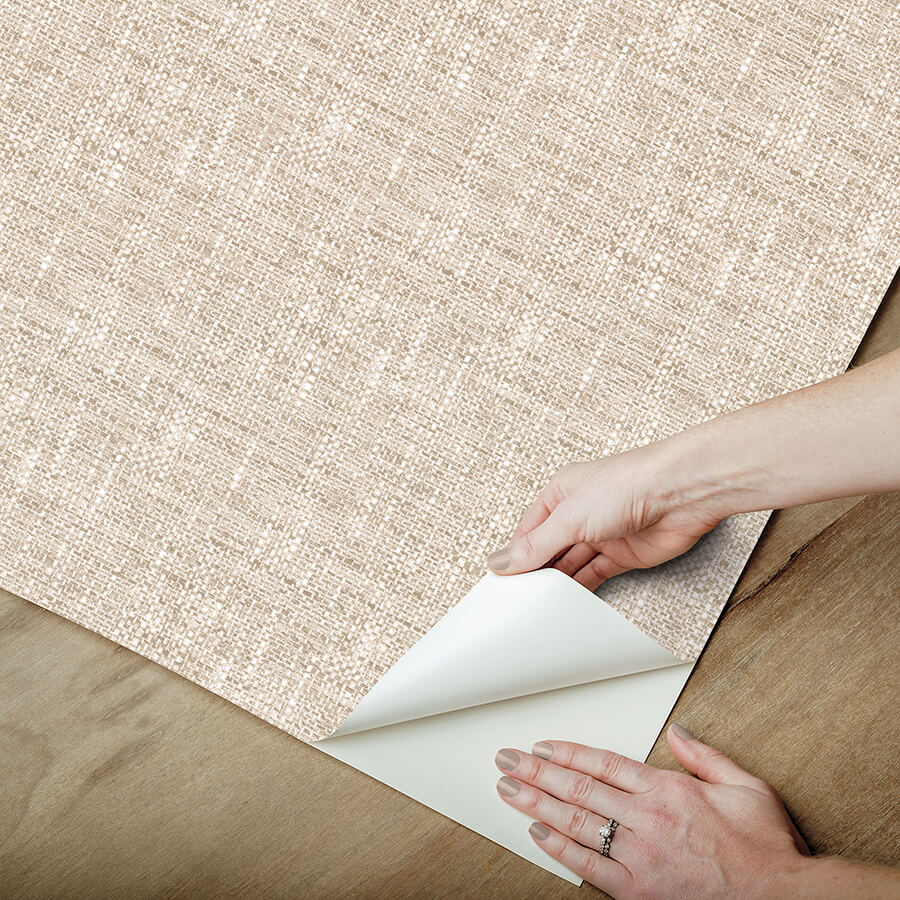 tan-poplin-peel-and-stick-wallpaper-york-wallcoverings-nus5002 - York Wallcoverings Wallpaper
