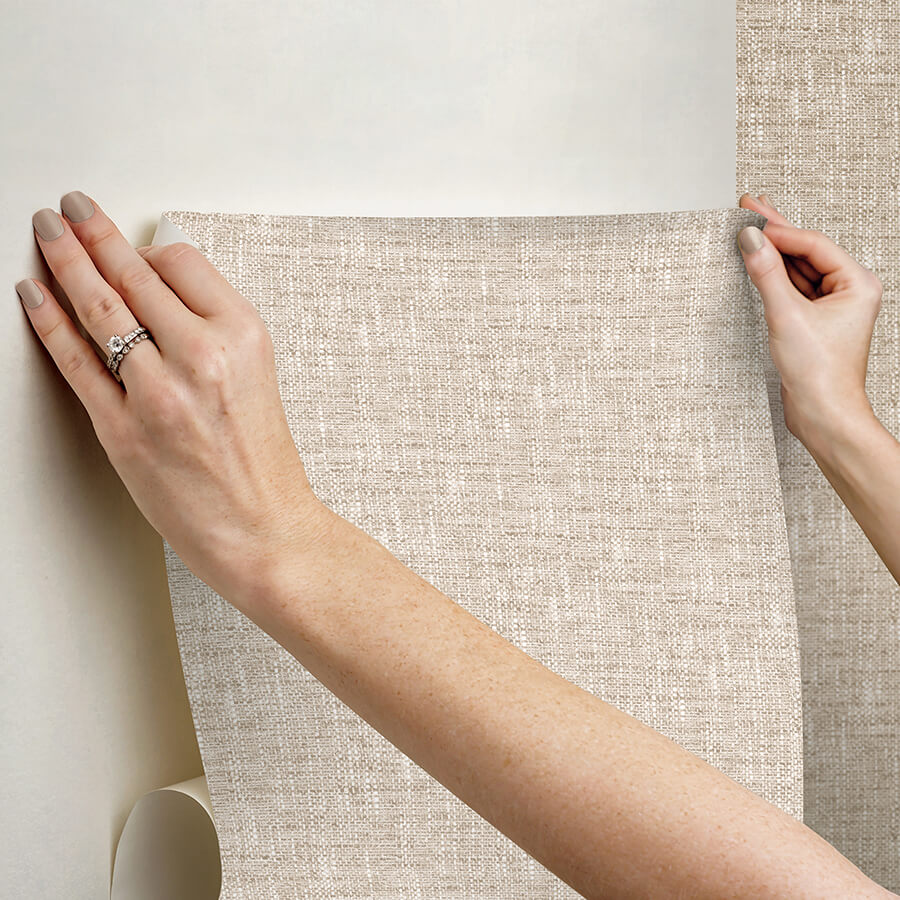 tan-poplin-peel-and-stick-wallpaper-york-wallcoverings-nus5002 - York Wallcoverings Wallpaper