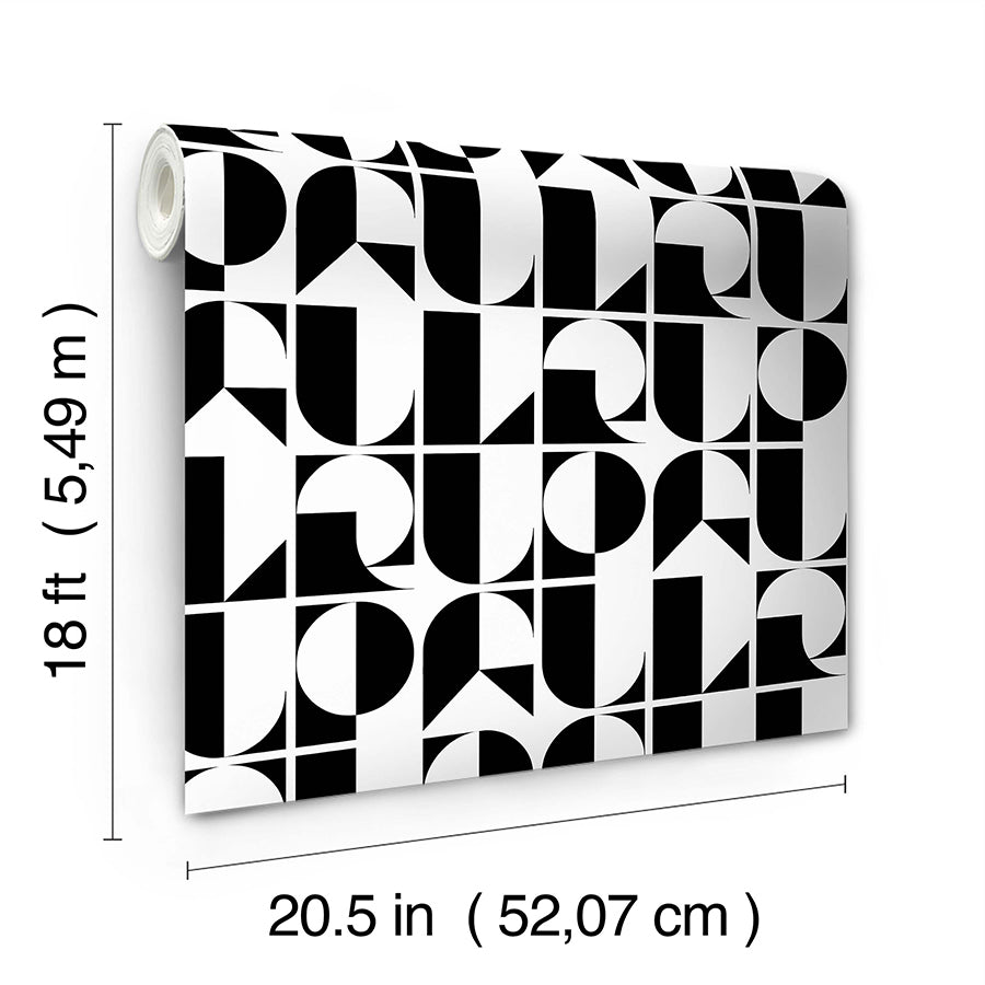 black-rudeco-peel-and-stick-wallpaper-york-wallcoverings-rps6139 - York Wallcoverings Wallpaper
