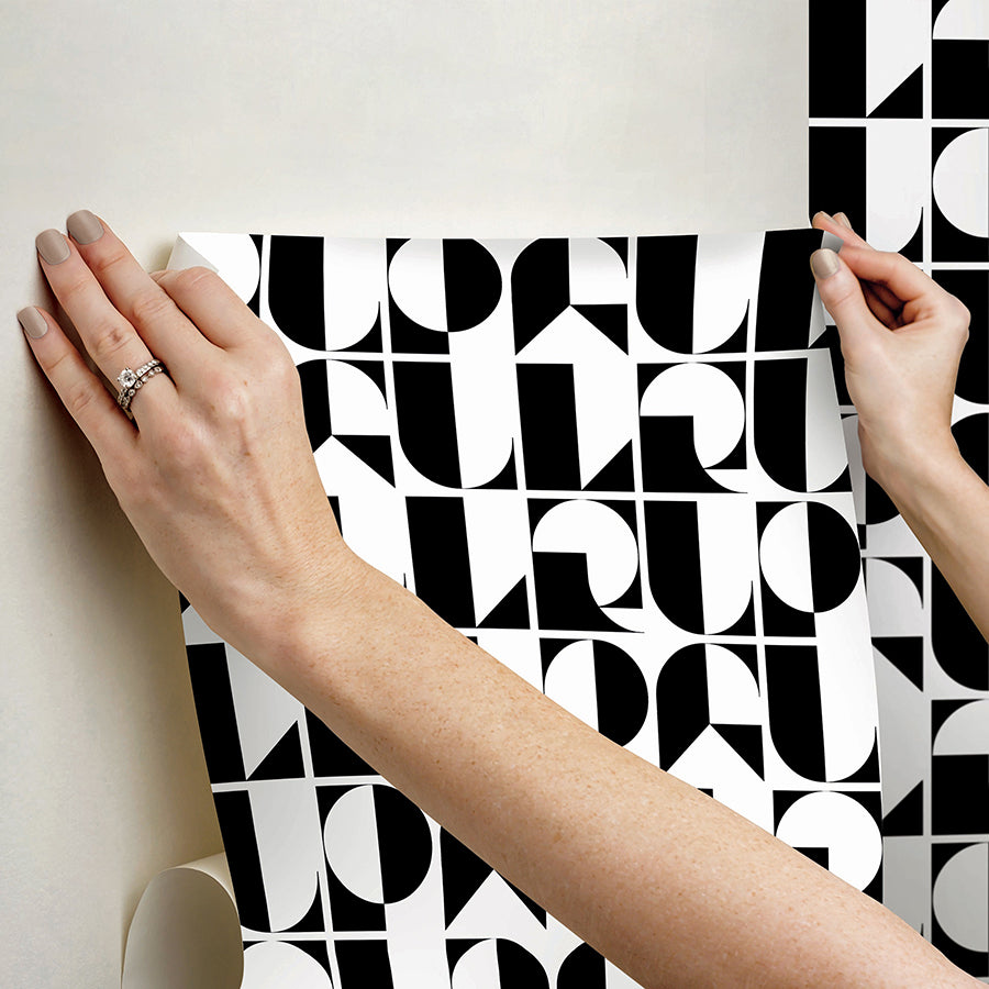 black-rudeco-peel-and-stick-wallpaper-york-wallcoverings-rps6139 - York Wallcoverings Wallpaper