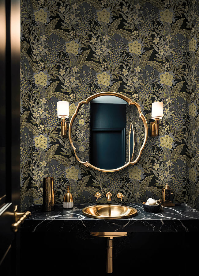 black-rujardin-peel-and-stick-wallpaper-york-wallcoverings-rps6146 - York Wallcoverings Wallpaper