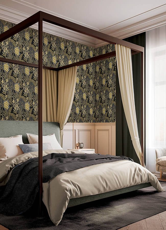 black-rujardin-peel-and-stick-wallpaper-york-wallcoverings-rps6146 - York Wallcoverings Wallpaper