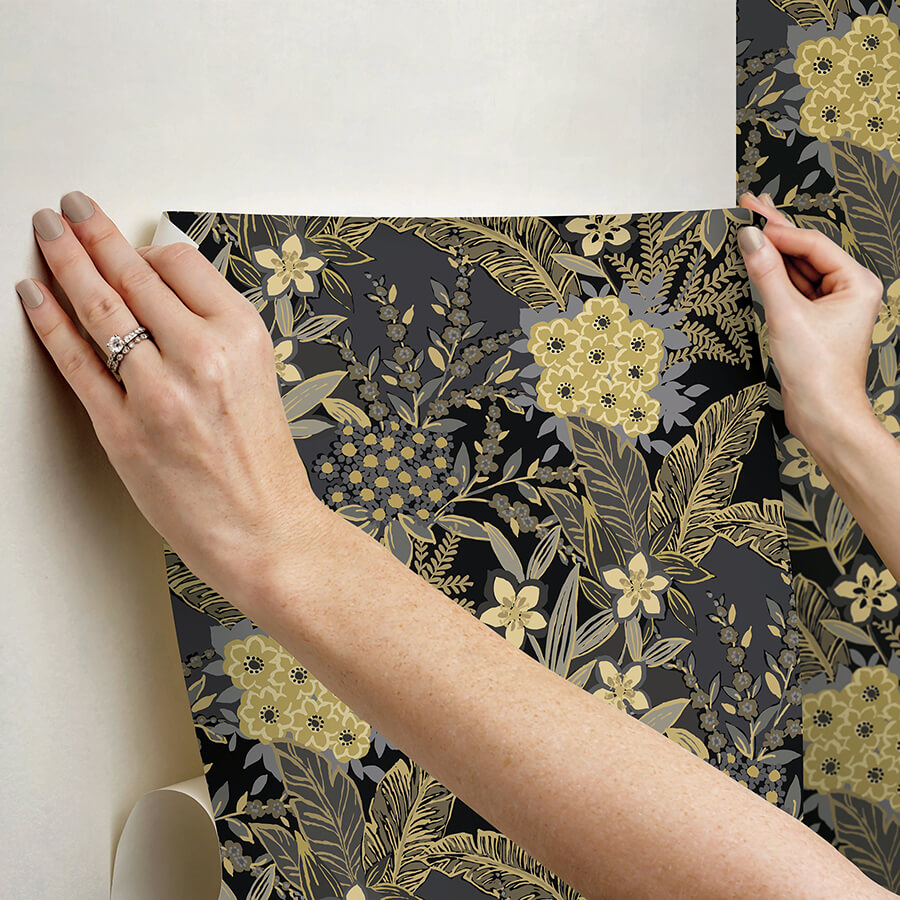 black-rujardin-peel-and-stick-wallpaper-york-wallcoverings-rps6146 - York Wallcoverings Wallpaper