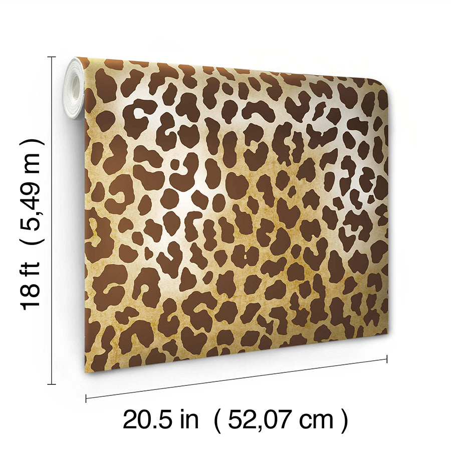 brown-ruleopard-peel-and-stick-wallpaper-york-wallcoverings-rps6151 - York Wallcoverings Wallpaper