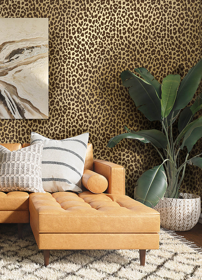 brown-ruleopard-peel-and-stick-wallpaper-york-wallcoverings-rps6151 - York Wallcoverings Wallpaper