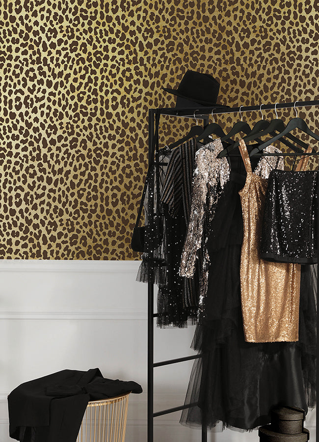 brown-ruleopard-peel-and-stick-wallpaper-york-wallcoverings-rps6151 - York Wallcoverings Wallpaper