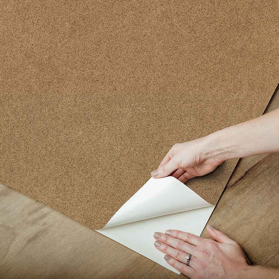 RuSuede Khaki Peel & Stick Wallpaper - York Wallcoverings - RPS6152 - York Wallcoverings Wallpaper