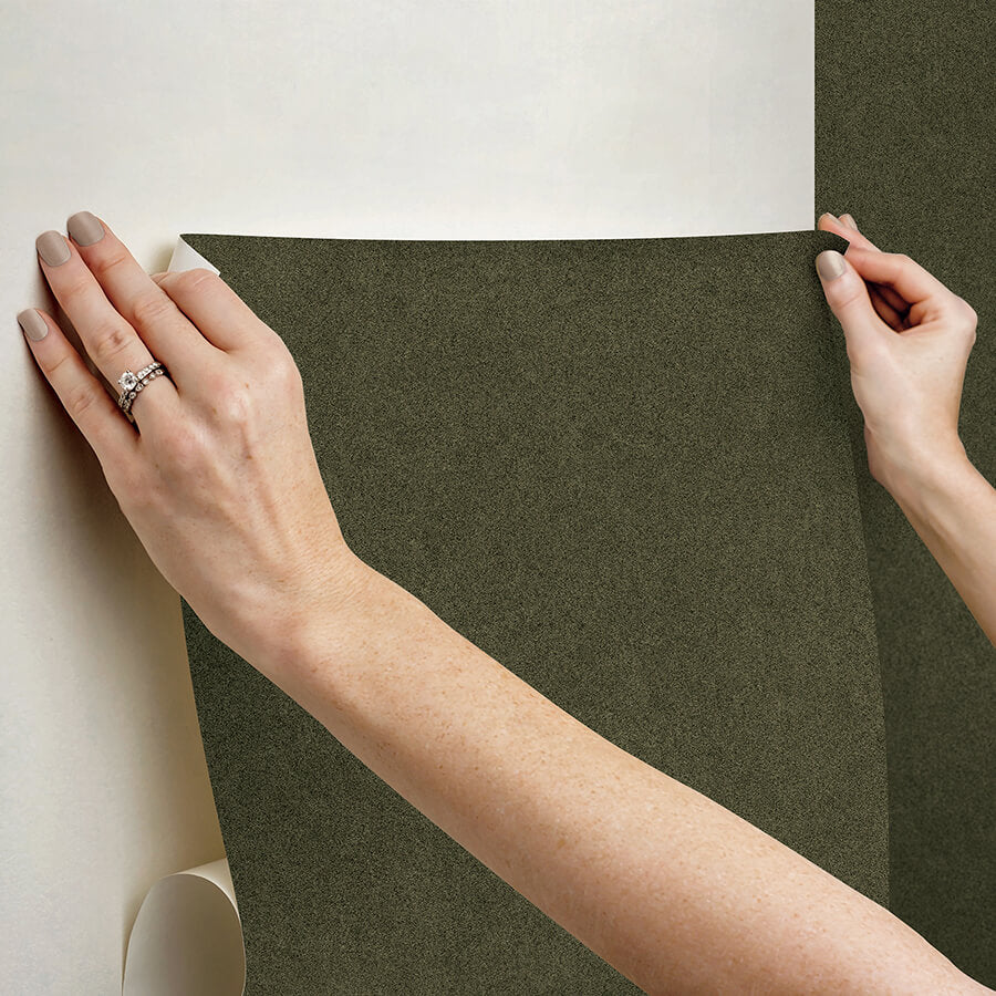 olive-green-rusuede-peel-and-stick-wallpaper-york-wallcoverings-rps6153 - York Wallcoverings Wallpaper