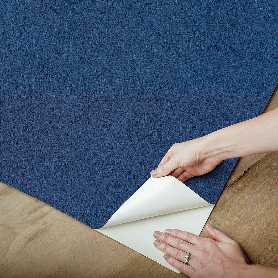 Azure Blue Rusuede Peel and Stick Wallpaper - York Wallcoverings - RPS6154 - York Wallcoverings Wallpaper