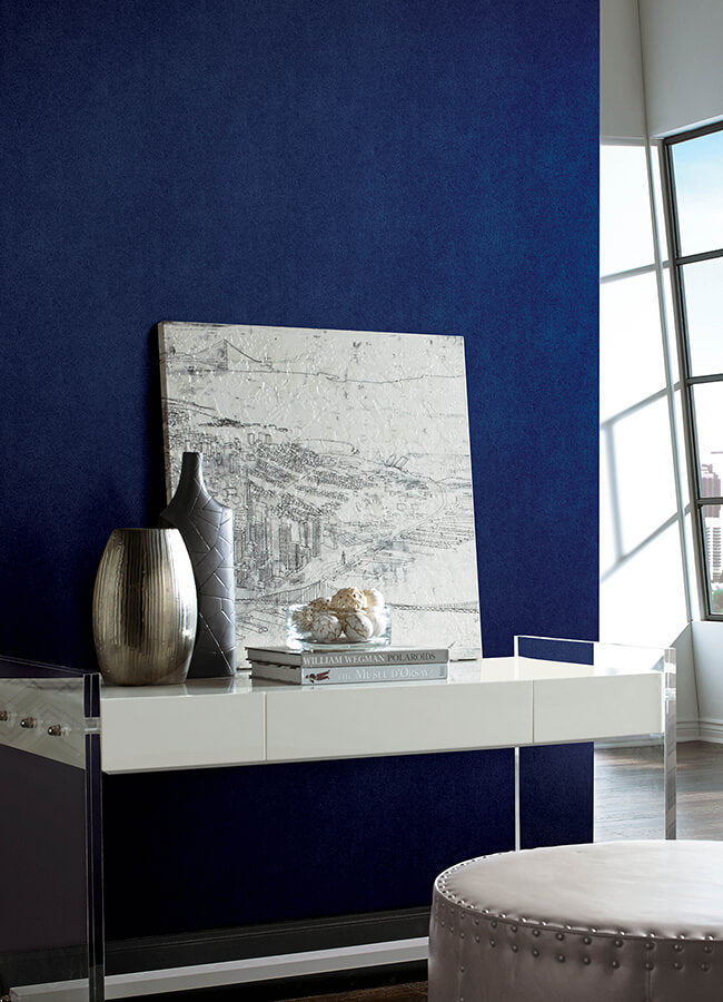 azure-blue-rusuede-peel-and-stick-wallpaper-york-wallcoverings-rps6154 - York Wallcoverings Wallpaper