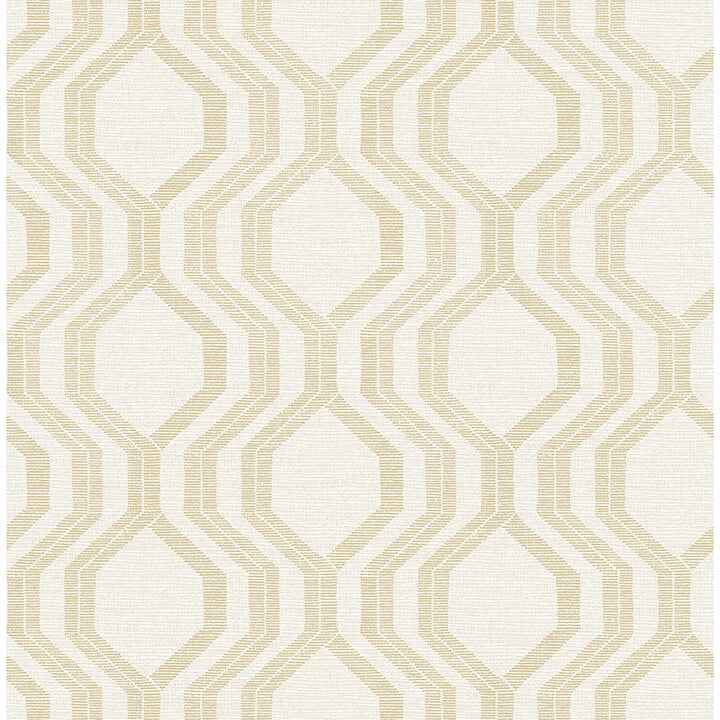 burton-gold-modern-ogee-wallpaper-york-wallcoverings-4141-27103 - York Wallcoverings Wallpaper