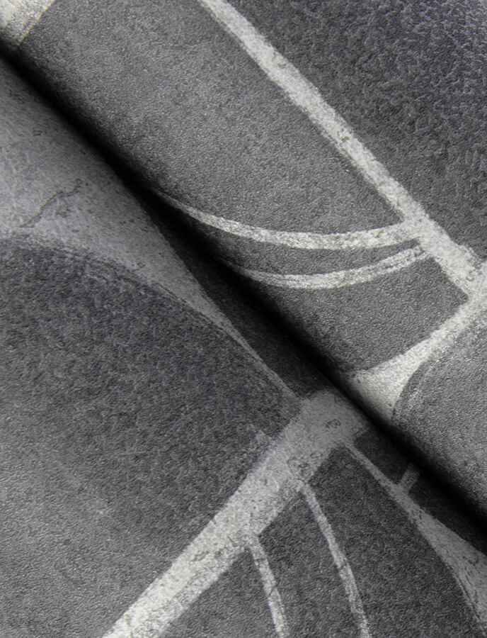 baxter-charcoal-semicircle-mosaic-wallpaper-york-wallcoverings-4141-27110 - York Wallcoverings Wallpaper