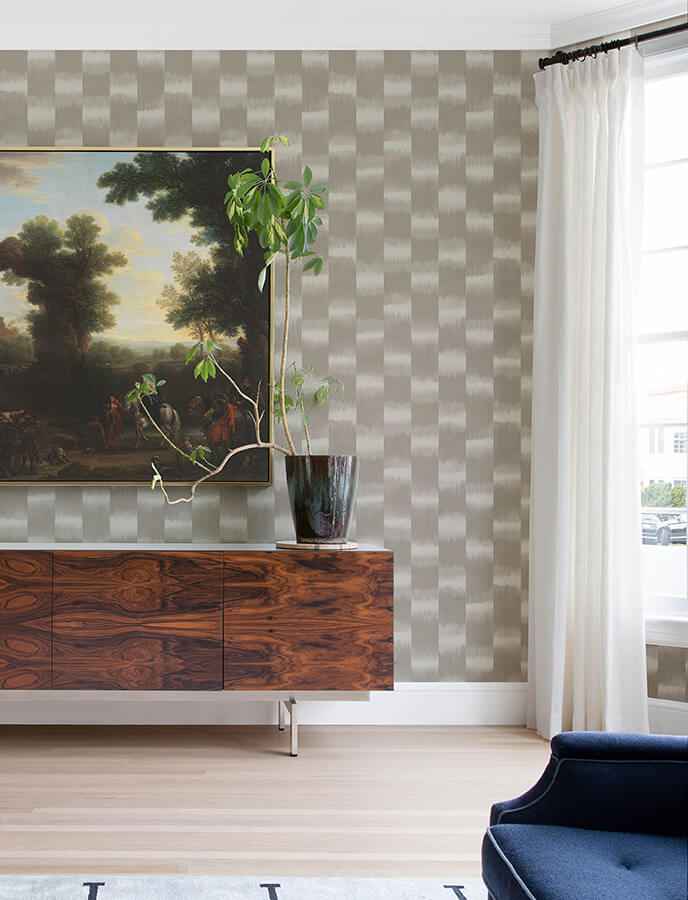 baldwin-taupe-shibori-stripe-wallpaper-york-wallcoverings-4141-27117 - York Wallcoverings Wallpaper