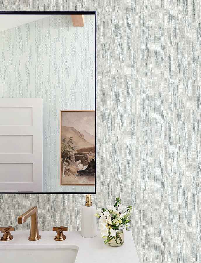 baris-aqua-stipple-stripe-wallpaper-york-wallcoverings-4141-27150 - York Wallcoverings Wallpaper