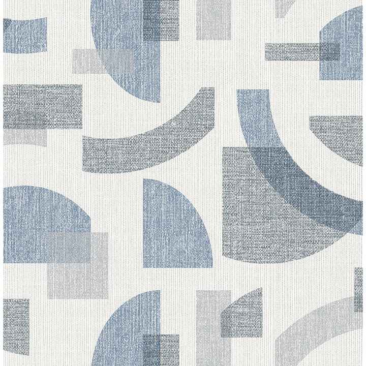 fulton-blue-shapes-wallpaper-york-wallcoverings-4141-27160 - York Wallcoverings Wallpaper
