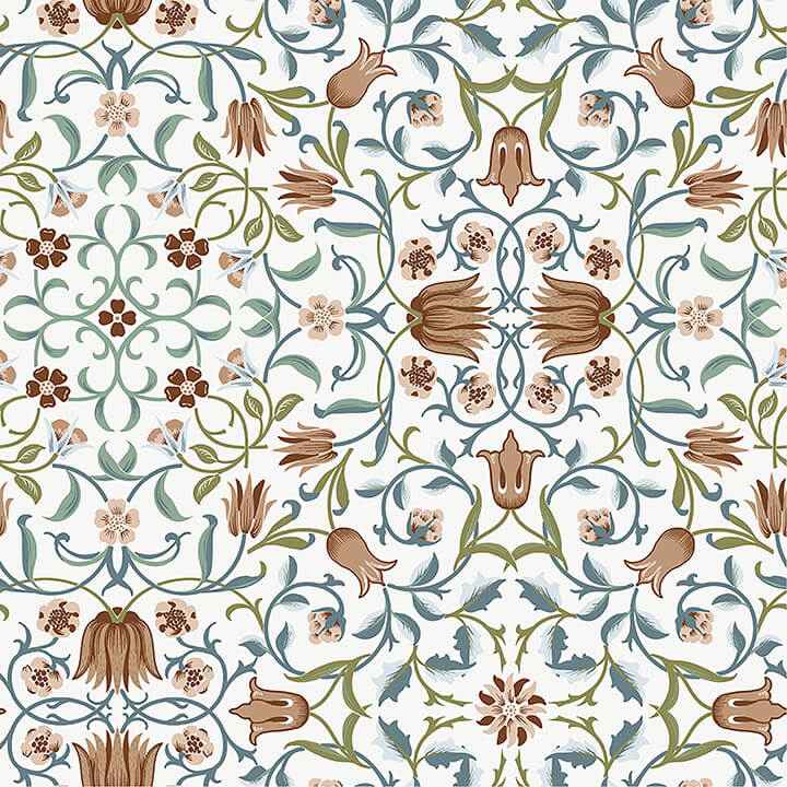 No 1 Holland Park Red Floral Wallpaper - York Wallcoverings - 4153-82007 - York Wallcoverings Wallpaper