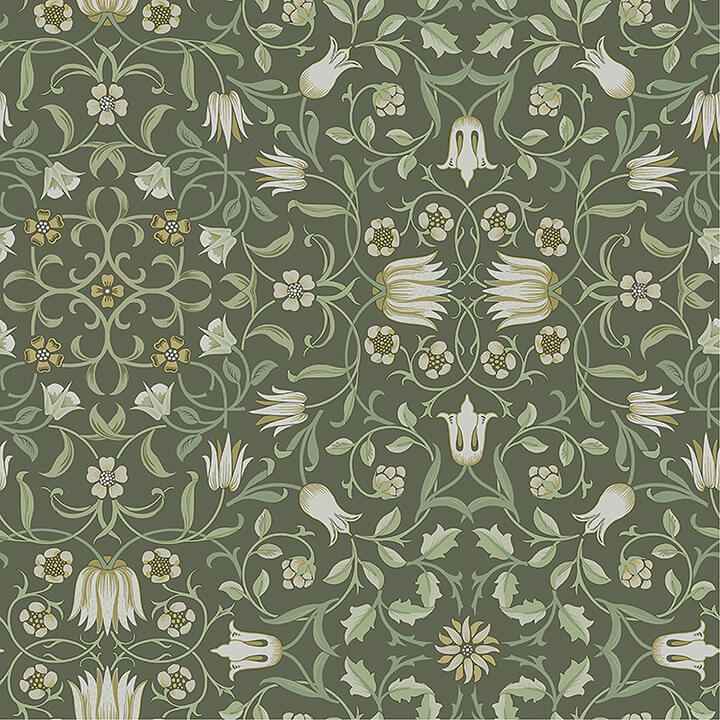 No 1 Holland Park Green Floral Wallpaper - York Wallcoverings - 4153-82008