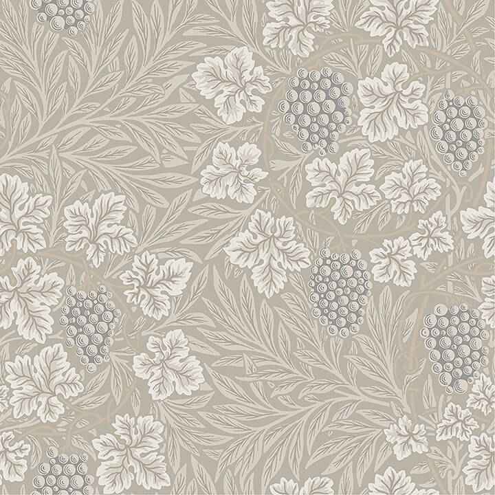 Vine Light Grey Woodland Fruits Wallpaper - York Wallcoverings - 4153-82017