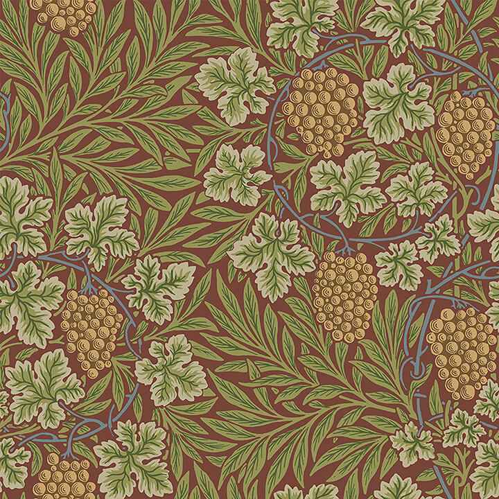 Vine Ruby Woodland Fruits Wallpaper - York Wallcoverings - 4153-82018