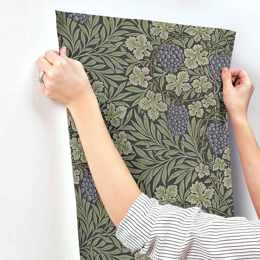 Vine Green Woodland Fruits Wallpaper - York Wallcoverings - 4153-82019 - York Wallcoverings Wallpaper