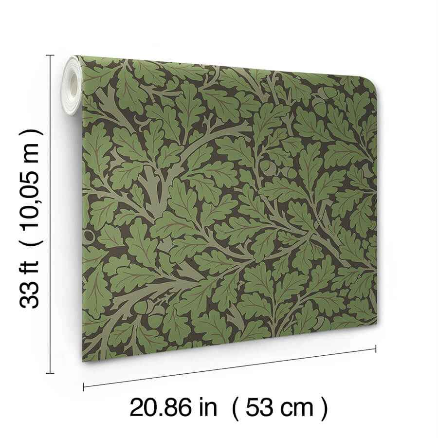 Oak Tree Black Leaf Wallpaper - York Wallcoverings - 4153-82030 - York Wallcoverings Wallpaper