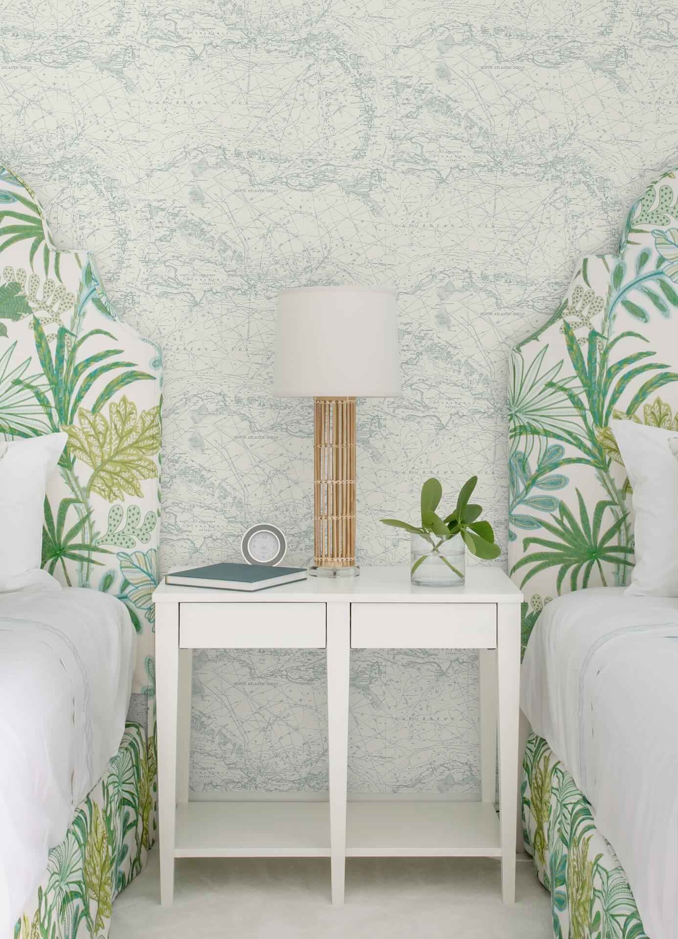 Charts Aqua Nautical Chart Wallpaper - York Wallcoverings - 4071-71058 - York Wallcoverings Wallpaper