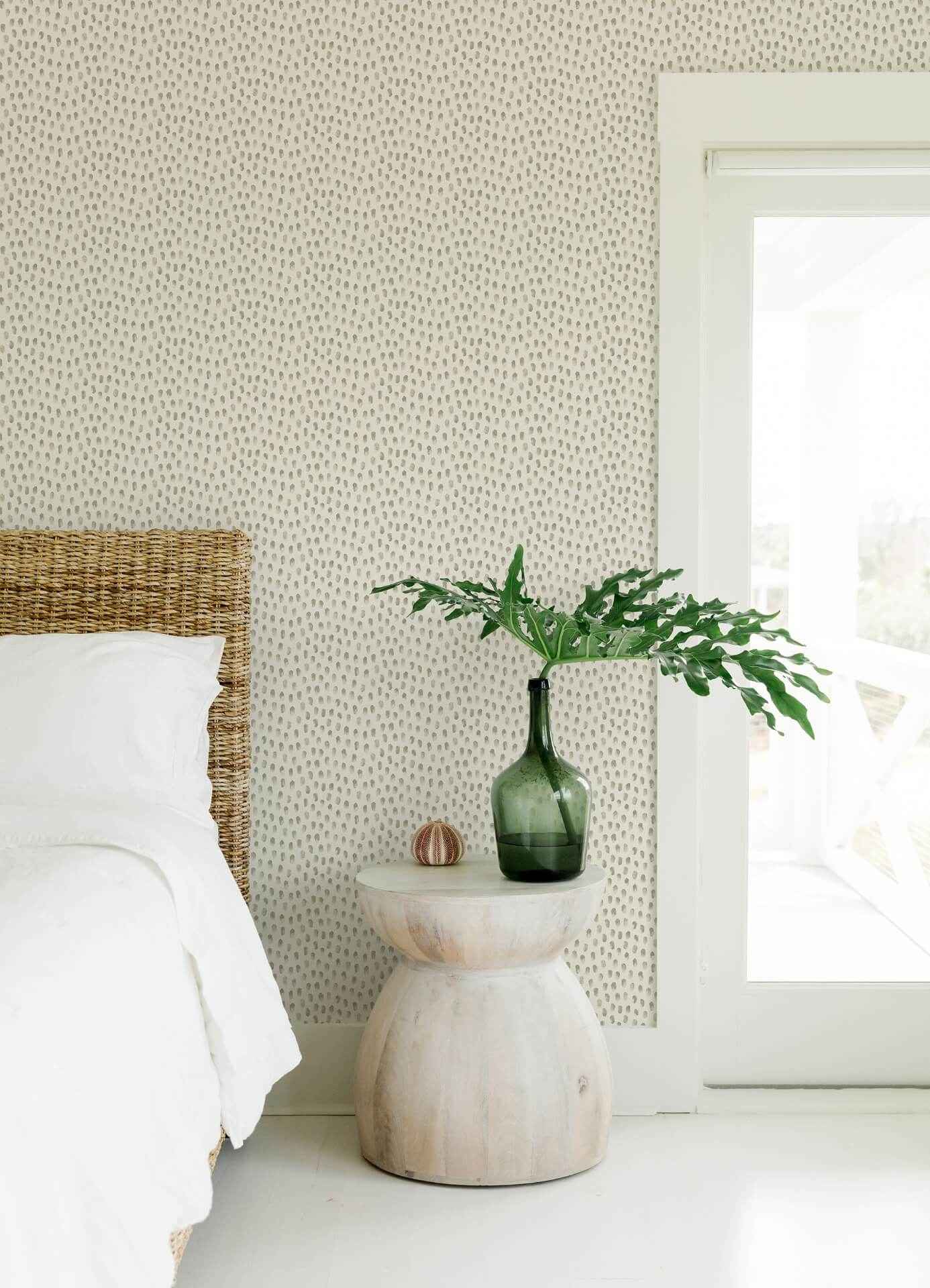 Sand Drips Grey Painted Dots Wallpaper - York Wallcoverings - 4071-71059 - York Wallcoverings Wallpaper