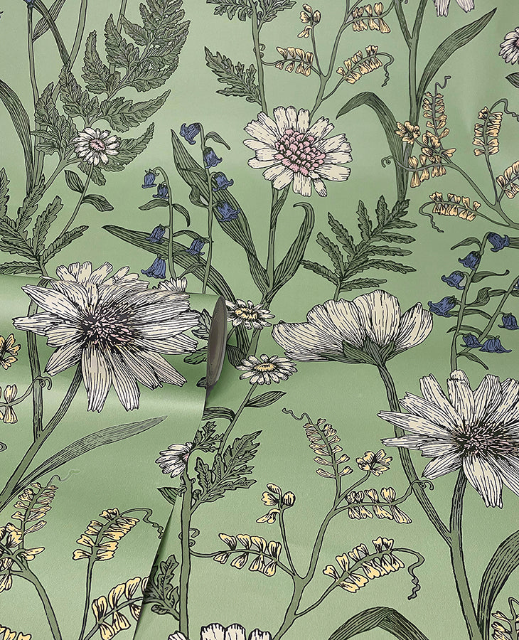 arden-sage-wild-meadow-wallpaper-york-wallcoverings-fd43337 - York Wallcoverings Wallpaper