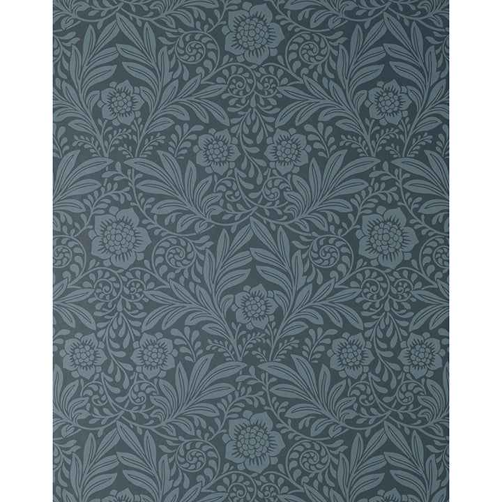 Camille Navy Damask Wallpaper - York Wallcoverings - M1745 - York Wallcoverings Wallpaper