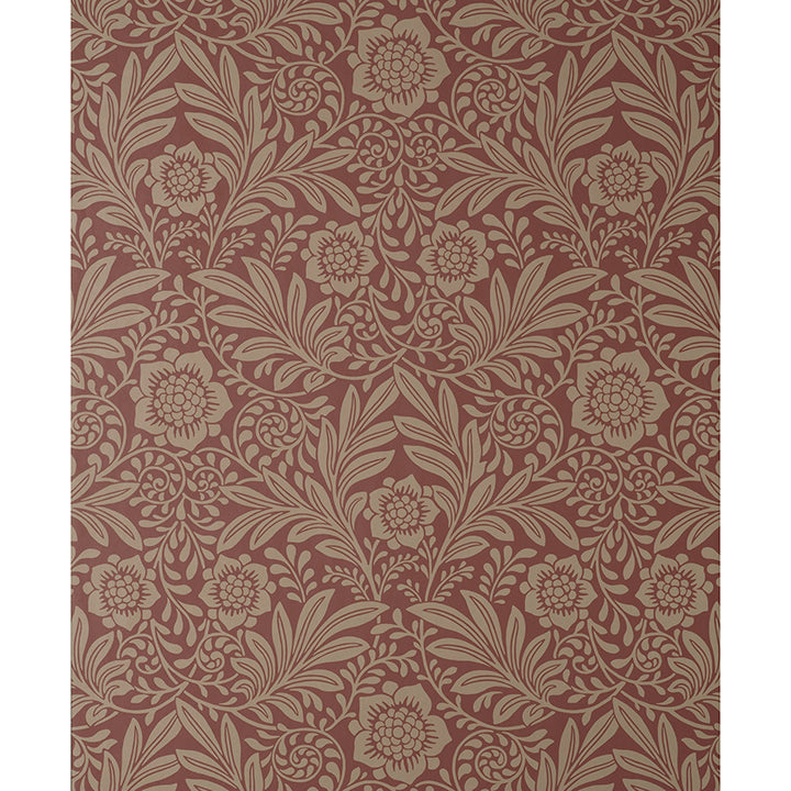 camille-red-damask-wallpaper-york-wallcoverings-m1746 - York Wallcoverings Wallpaper