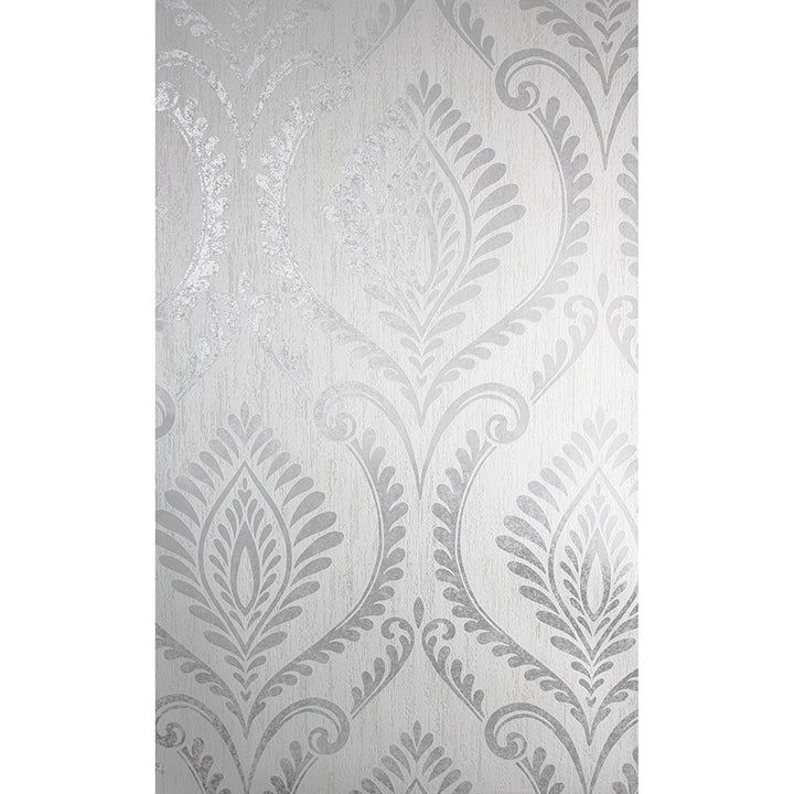 estelle-grey-damask-wallpaper-york-wallcoverings-m1756 - York Wallcoverings Wallpaper