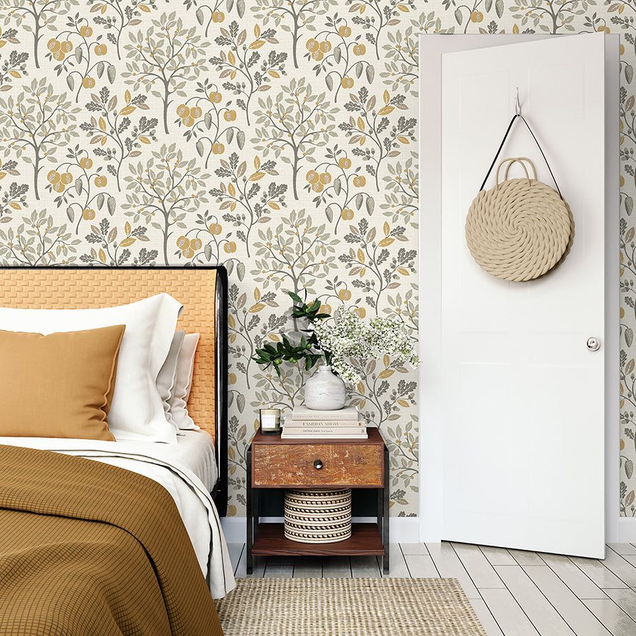 rowan-natural-autumn-trees-wallpaper-york-wallcoverings-m1760 - York Wallcoverings Wallpaper