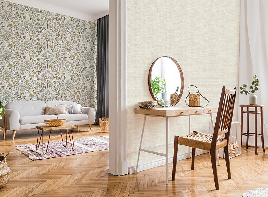 rowan-natural-autumn-trees-wallpaper-york-wallcoverings-m1760 - York Wallcoverings Wallpaper